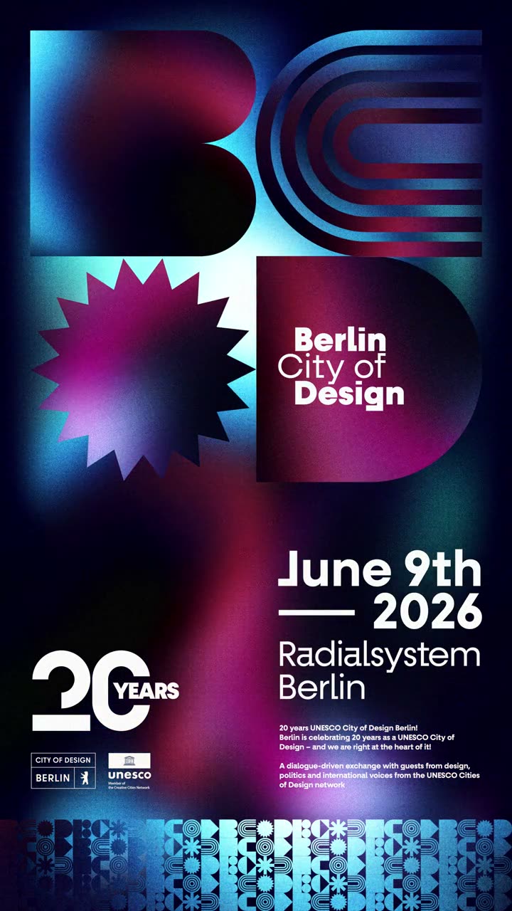 A digital event poster in dark mode